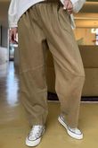 Mercer Soft Twill Barrel Leg Pant Caramel 